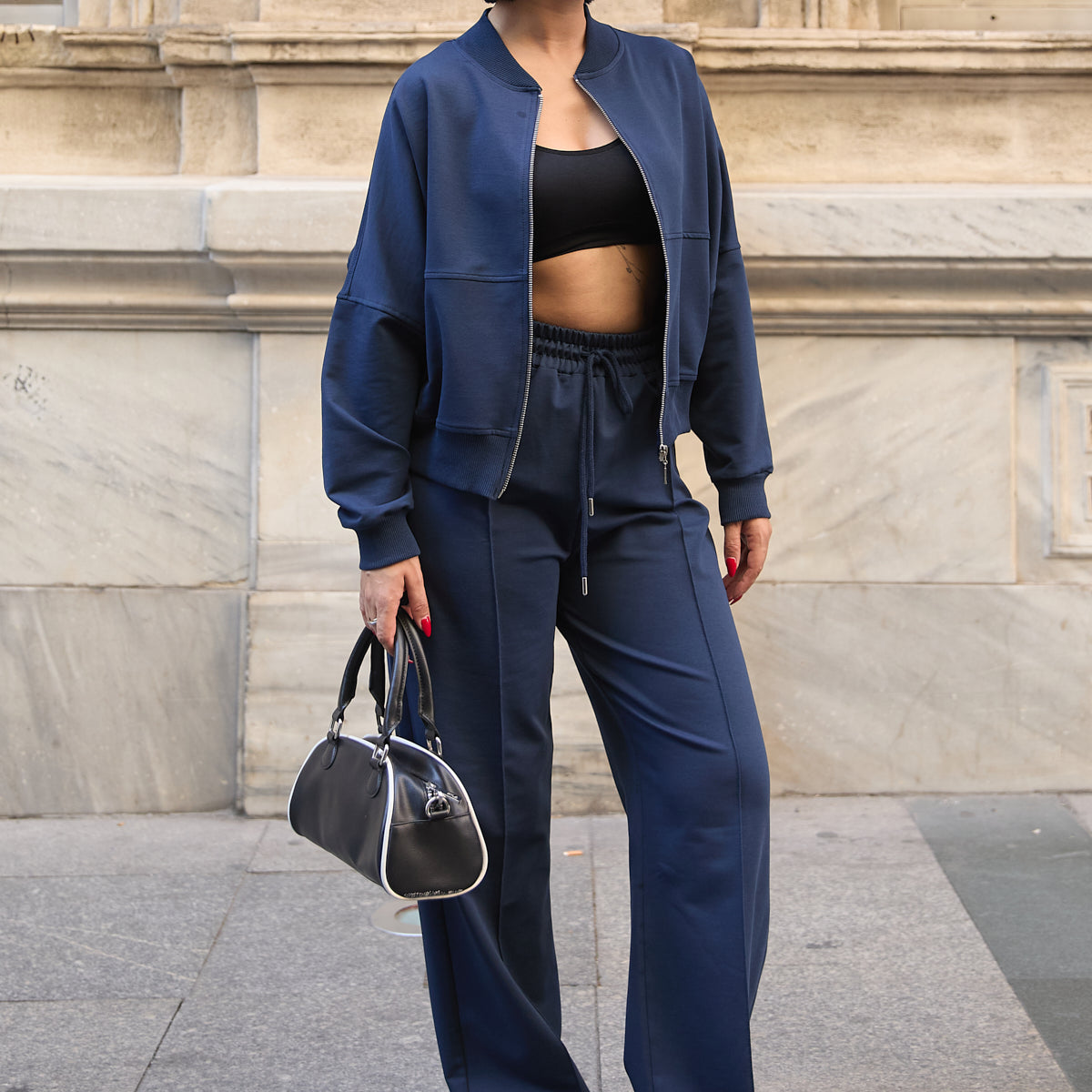 Çimalı Fermuar Detay 2 İplik Eşofman Takım