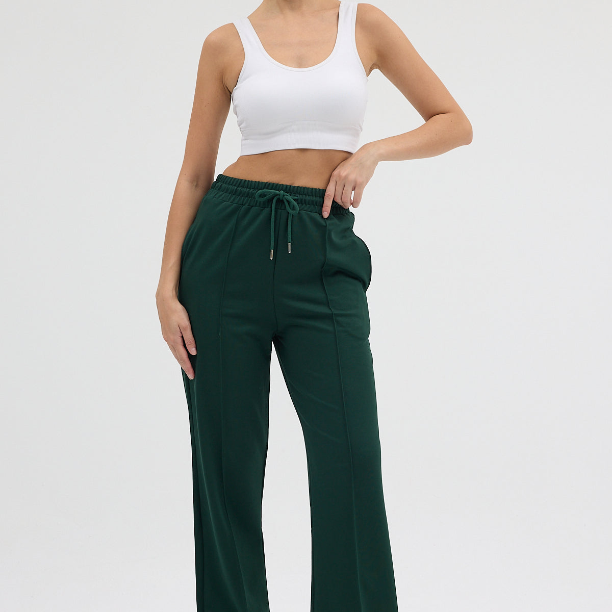 Kadın Çımalı Bol Paça Cepli Eşofman Altı