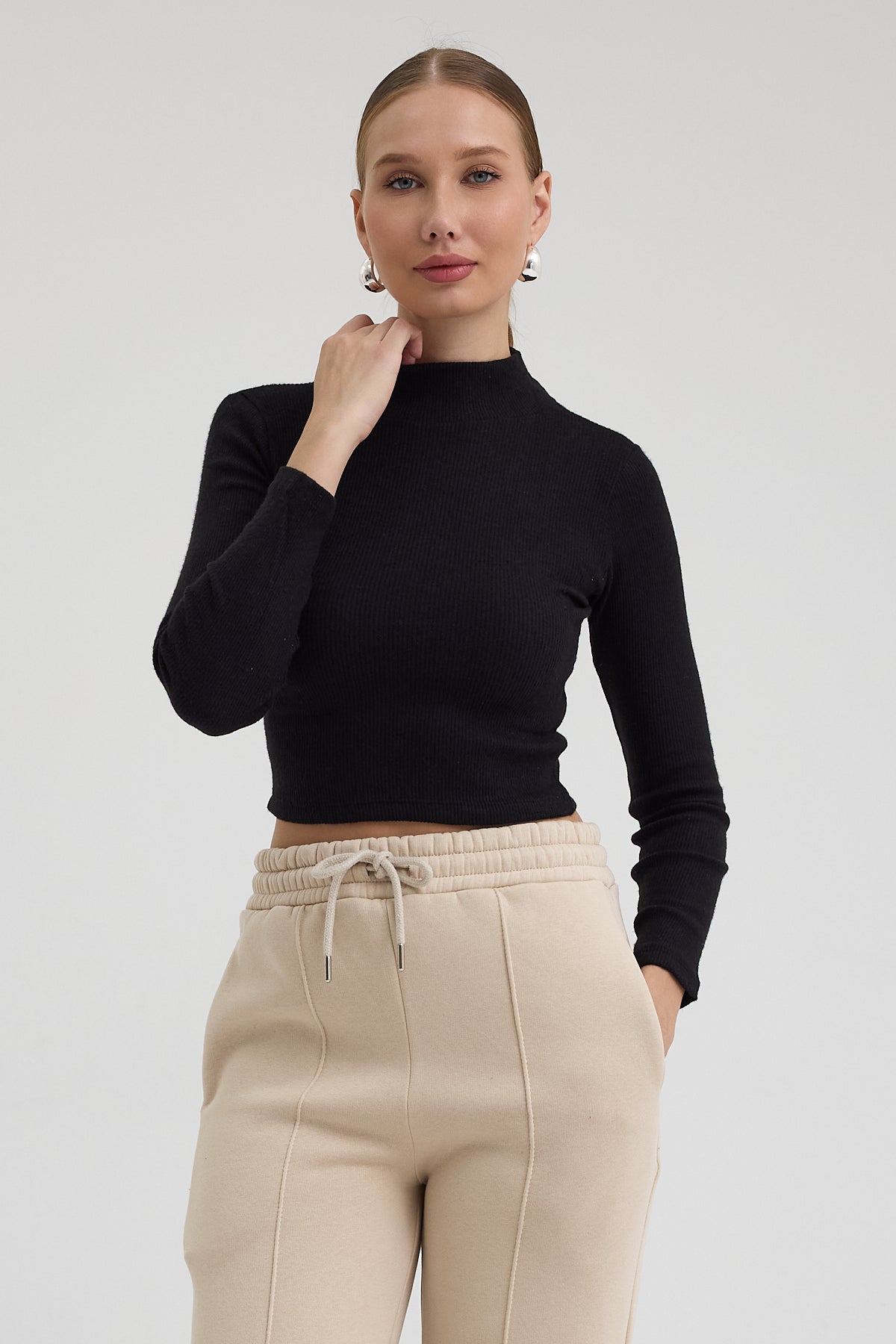 Kadın Uzun Kollu Balıkçı Yaka Body