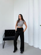 Kadın Çımalı Bol Paça Cepli Eşofman Altı