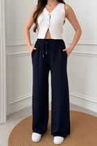 Kadın Taşlı Bol Paça Modal Kumaş Eşofman Altı