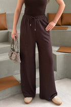 Kadın Taşlı Bol Paça Modal Kumaş Eşofman Altı